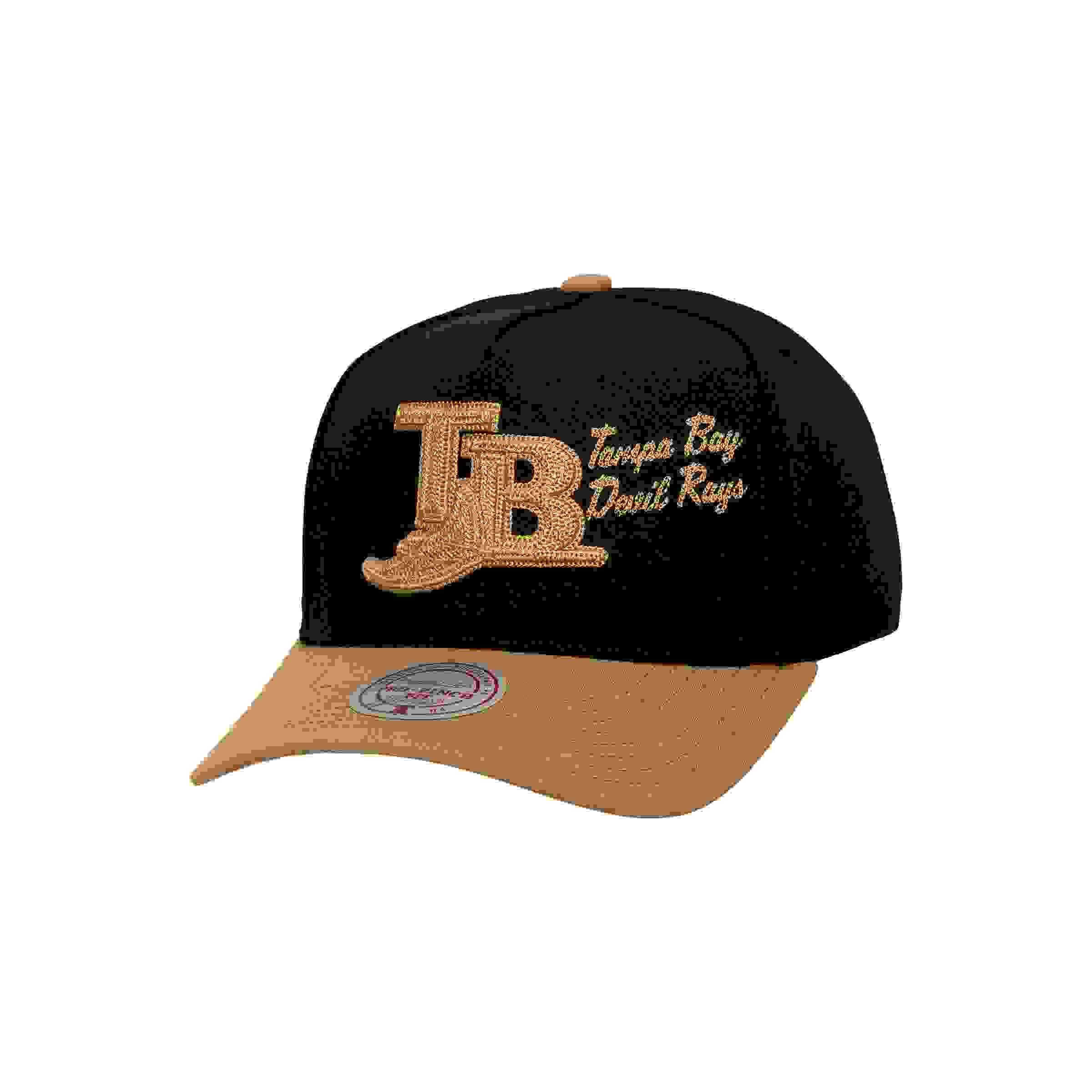 Mitchell & Ness Tampa Bay Rays Side Script Black Snapback Hat
